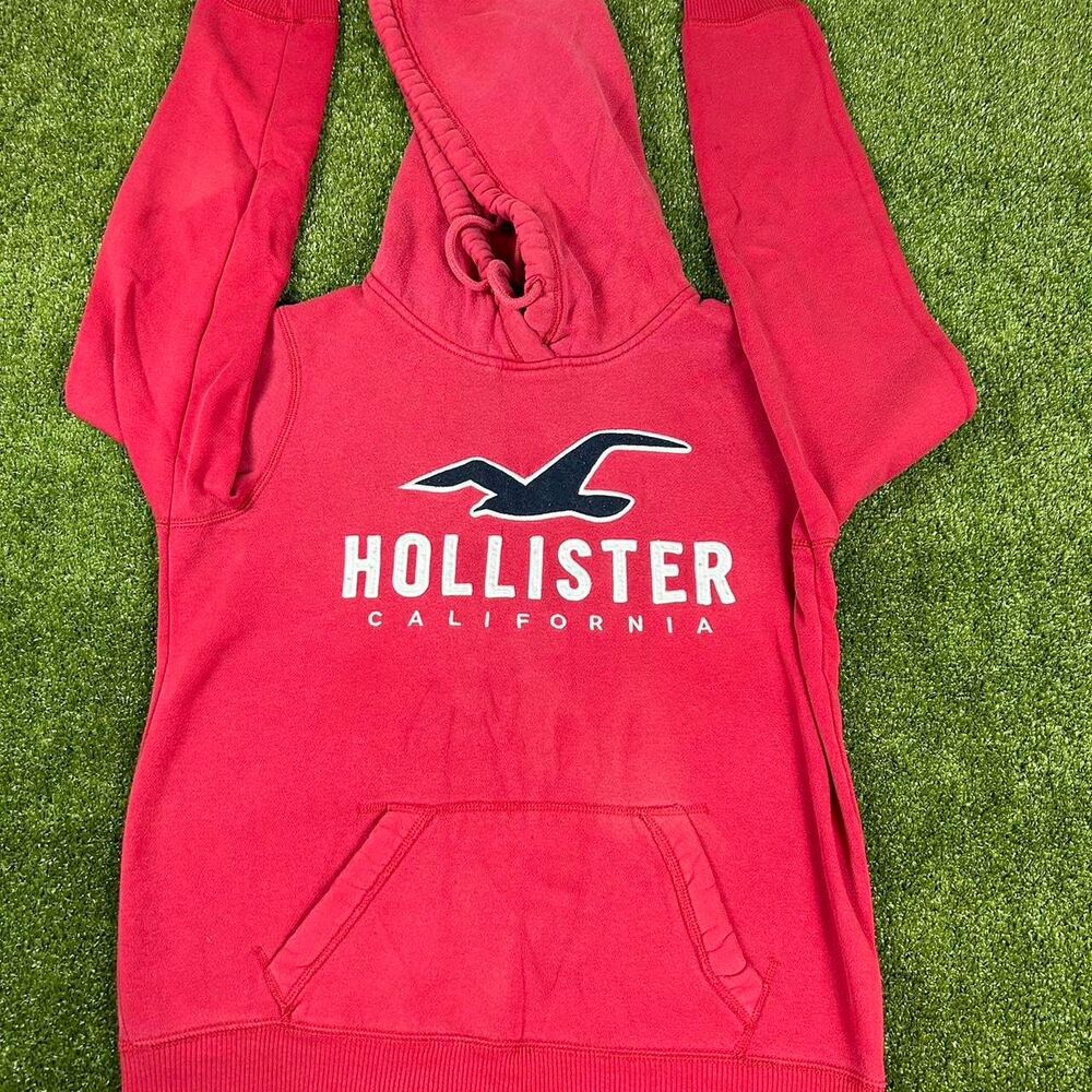 Hollister-co Women's Red Hoodie